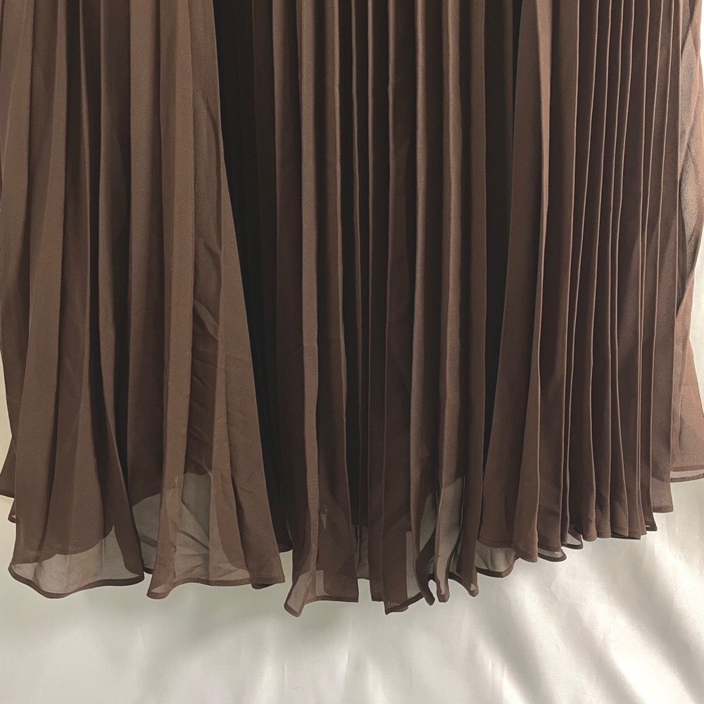 Azazie Bridesmaid Dress Wedding Guest Address Formal Long Gown Size 4 Brown - Picture 12 of 15